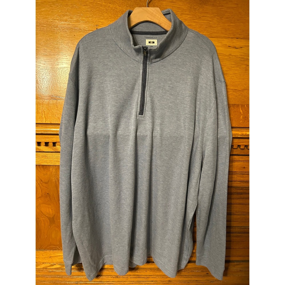 Joseph Abboud Preppy Light Blue Quarter Zip Pullover Sweater Modern Fit NWT